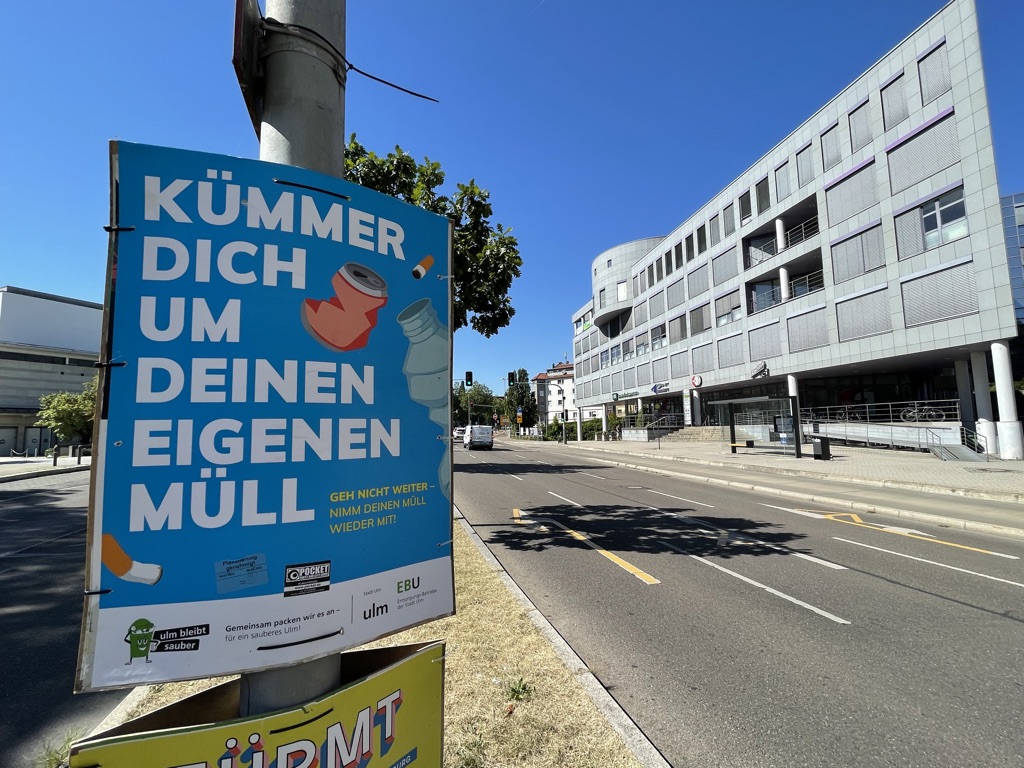 Ulm bleibt sauber - Kampagne gegen die Vermüllung der Stadt gestartet